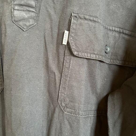 LEVIS black long sleeve henley men's size XXL - Picture 3 of 6